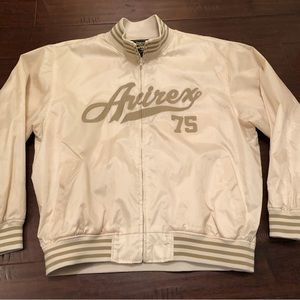 💥🔥💧Avirex Varsity jacket cream color XXL in great condition!💧🔥💥